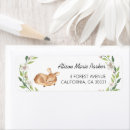 Search for woodland baby animals return address labels Greenery