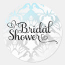 Search for damask bridal shower stickers Blue