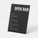 Search for open bar wedding signs Black and white