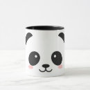 Search for panda face mugs Black and white