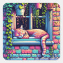 Search for sleepy cat stickers Cartoon