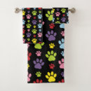 Search for paw print bath towels Pattern of paws