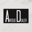 Search for antique dealer business cards White