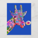 Search for blue giraffe postcards Giraffes