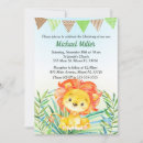 Search for lion christening invitations Safari