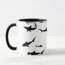 Search for hammerhead shark mugs Great white