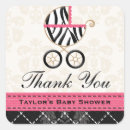 Search for hot pink and black zebra stickers Baby shower