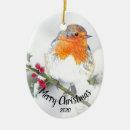 Search for robin bird christmas tree decorations Nature