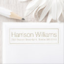 Search for gold border return address labels Simple