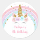 Search for rainbow unicorn stickers Unicorn baby shower