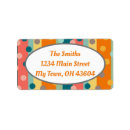 Search for orange polka dot return address labels Modern