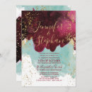 Search for teal and red wedding invitations Chic