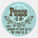 Search for war is peace stickers Politics