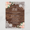 Search for rustic wood birthday invitations Flowers