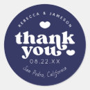 Search for dark blue wedding stickers Thank you