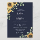 Search for navy blue and sunflower wedding invitations Rustic