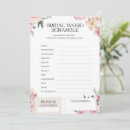 Search for word scramble game invitations Bride