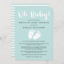 Search for mint and white baby shower invitations For her