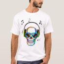 Search for skull with headphones tshirts Retro
