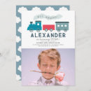 Search for train birthday invitations Modern