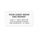 Search for guest return address labels Black and white