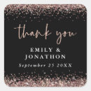 Search for black glitter wedding stickers Thank you
