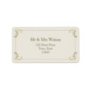 Search for cream wedding return address labels Vintage
