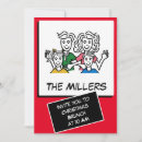 Search for cartoon christmas invitations Red