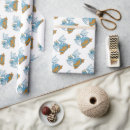 Search for dragons wrapping paper Blue