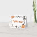 Search for halloween party thank you cards orange