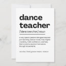 Search for dance teacher cards Appreciation