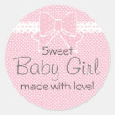 Search for pink lace stickers Baby shower