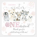 Search for animals in snow stickers For kids