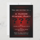 Search for murder mystery invitations Red