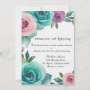 Search for aqua blue floral wedding invitations Roses