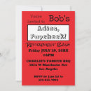 Search for retirement for men invitations Cool unique typography