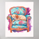Search for dog on chair art Cute