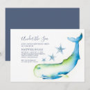 Search for blue whale birthday invitations Ocean animals
