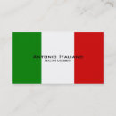 Search for italian flag business cards Italiano