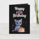 Search for black and white cat birthday cards Pet