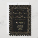 Search for gold geometric wedding invitations Black and gold