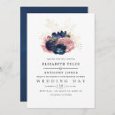 Search for navy blue and blush pink wedding invitations Chic