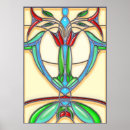 Search for art nouveau stained glass flower posters Victorian