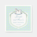 Search for light blue gingham napkins For her