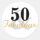 Search for 50th birthday stickers Black and gold