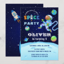 Search for outer space birthday invitations Rocket