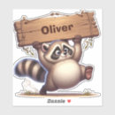 Search for funny racoon stickers Playful
