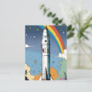 Search for space rocket postcards Retro