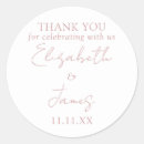 Search for dusty rose pink wedding stickers Thank you