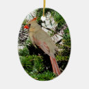 Search for female cardinal christmas tree decorations Bird